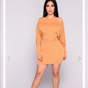Off the Shoulder Ripped Body Con Dress